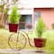 Glitzhome&#xAE; 21.5&#x27;&#x27; Red Metal Bicycle Plant Stand
